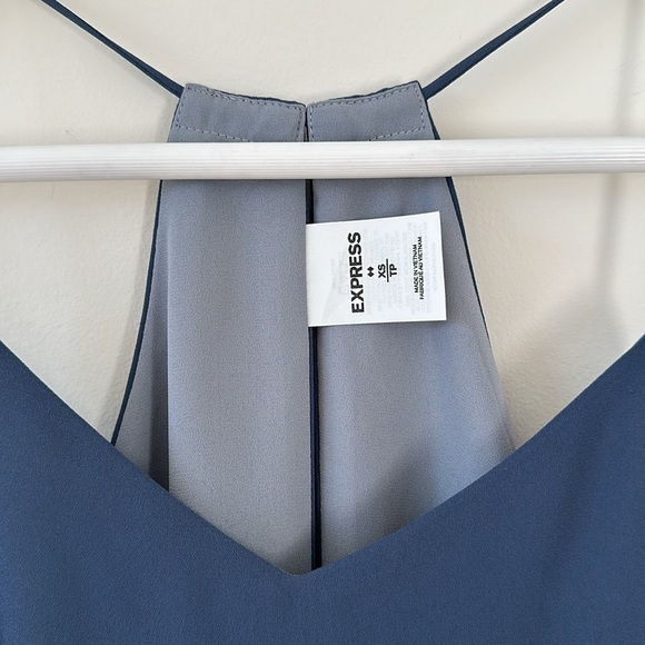 Express Barcelona Tank Top BUNDLE Office Workwear Business Layering Blue White - Picture 4 of 16